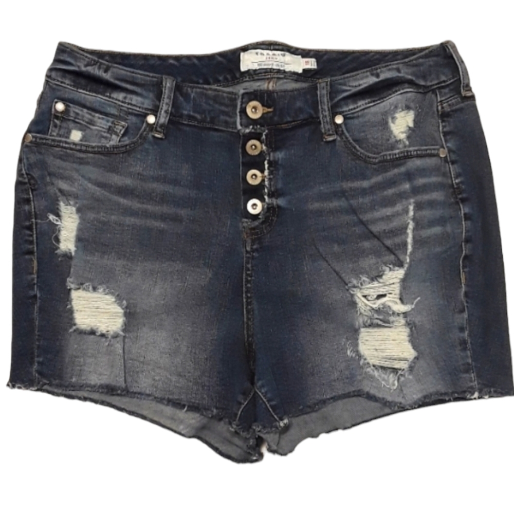 Torrid Distressed Jean Shorts. Women's Plus Size: Waist 18x03 Inseam.